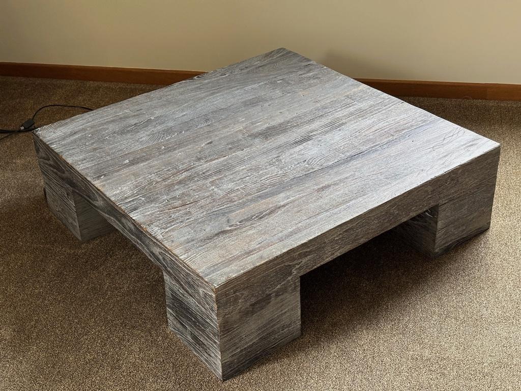 Table basse de salon en bois massif, Moins de 50 cm, 50 à 100 cm, Contemporain, Enlèvement