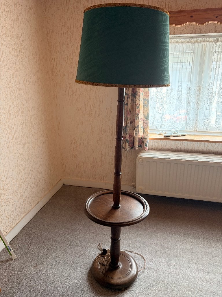 Lampadaire vintage 20e s., Maison & Meubles, Style "Gatton" / "Table-lampe", Bois, 150 à 200 cm, Enlèvement