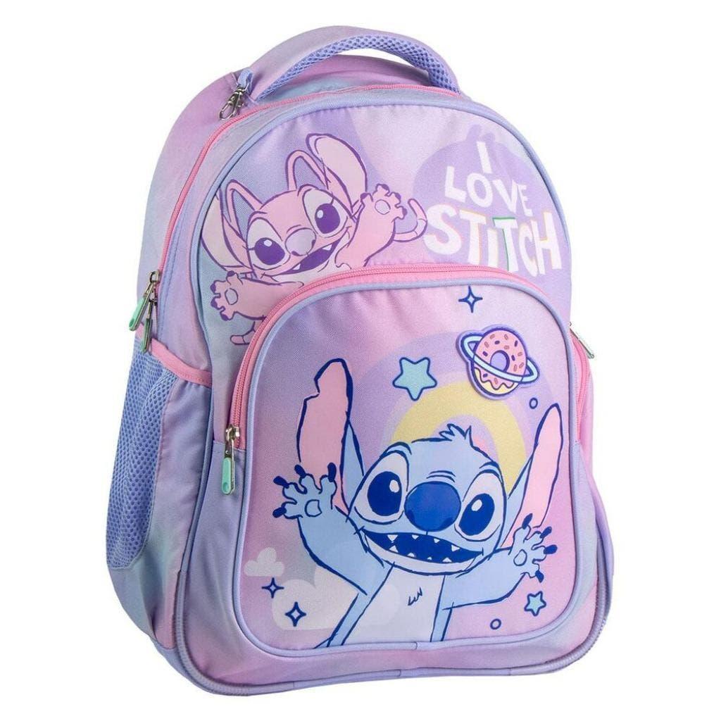 Stitch en Angel Rugzak / Schooltas - 42 cm - Disney, 30 tot 40 cm, Rugtas, Ophalen of Verzenden, Roze