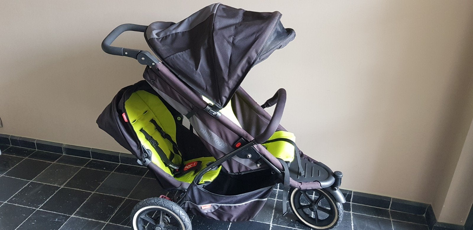 Dubbele buggy/kinderwagen met draagmand Phil&Ted's, Kinderen en Baby's, Kinderwagens en Combinaties, Ophalen, Kinderwagen