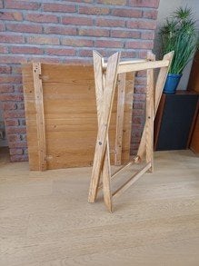 schragentafel in grenen, Ophalen