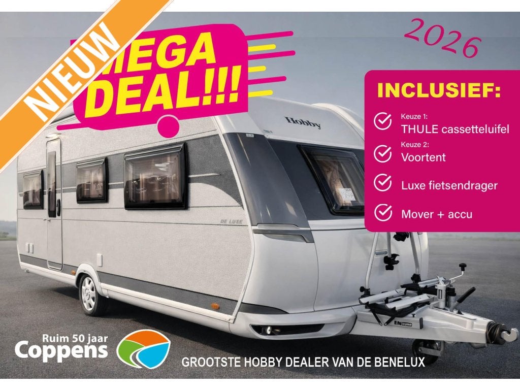 Hobby De Luxe 495 UL, 4 à 5 mètres, Hobby, Poêle, Banquette en rond