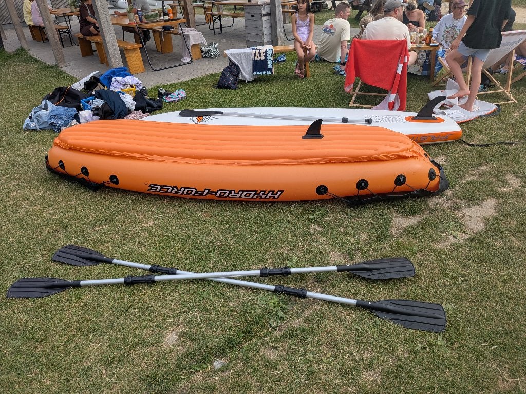 Opblaas kano in perfecte staat hydroforce, Watersport en Boten, Kano's, Ophalen, Opblaasbaar, Overige typen, Twee personen