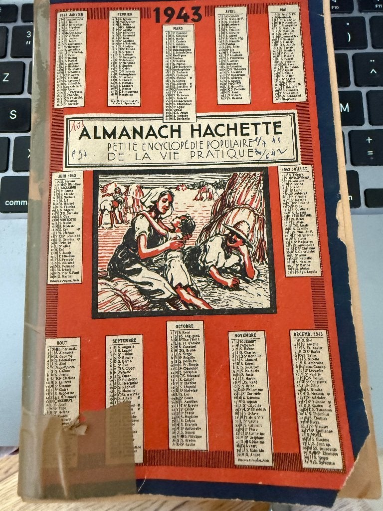 Almanach Hachette 1943, édition de temps de guerre, Envoi