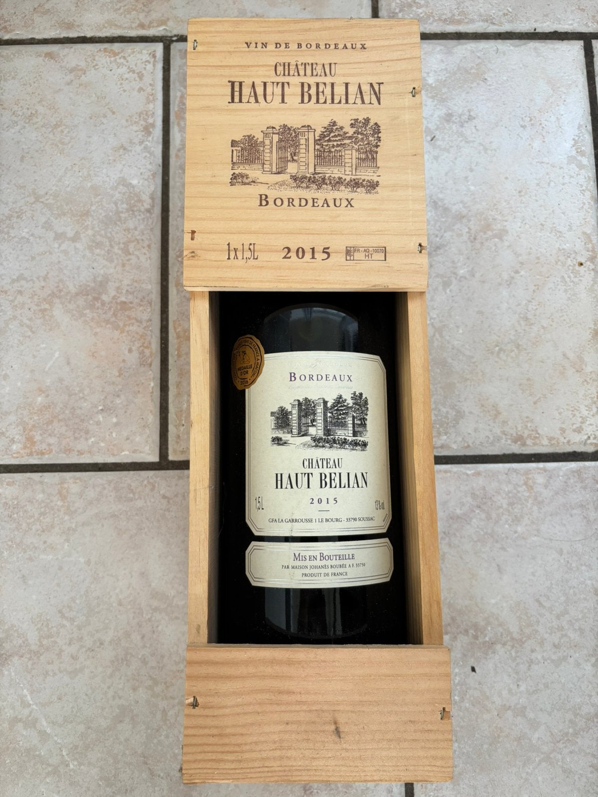 Magnum Chateau Haut Belian Bordeaux neuf, Collections, Neuf, Pleine, Enlèvement, Vin rouge