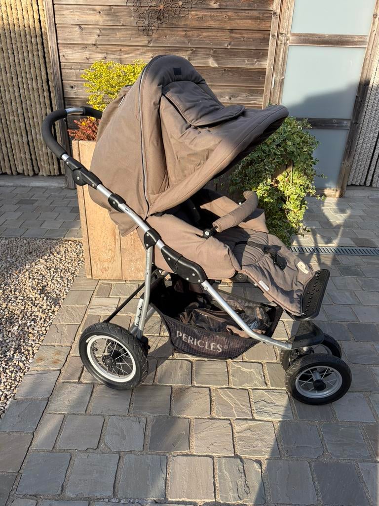 Buggy bruin grijs, Kinderen en Baby's, Buggy's, Ophalen, Zo goed als nieuw, Voetenzak