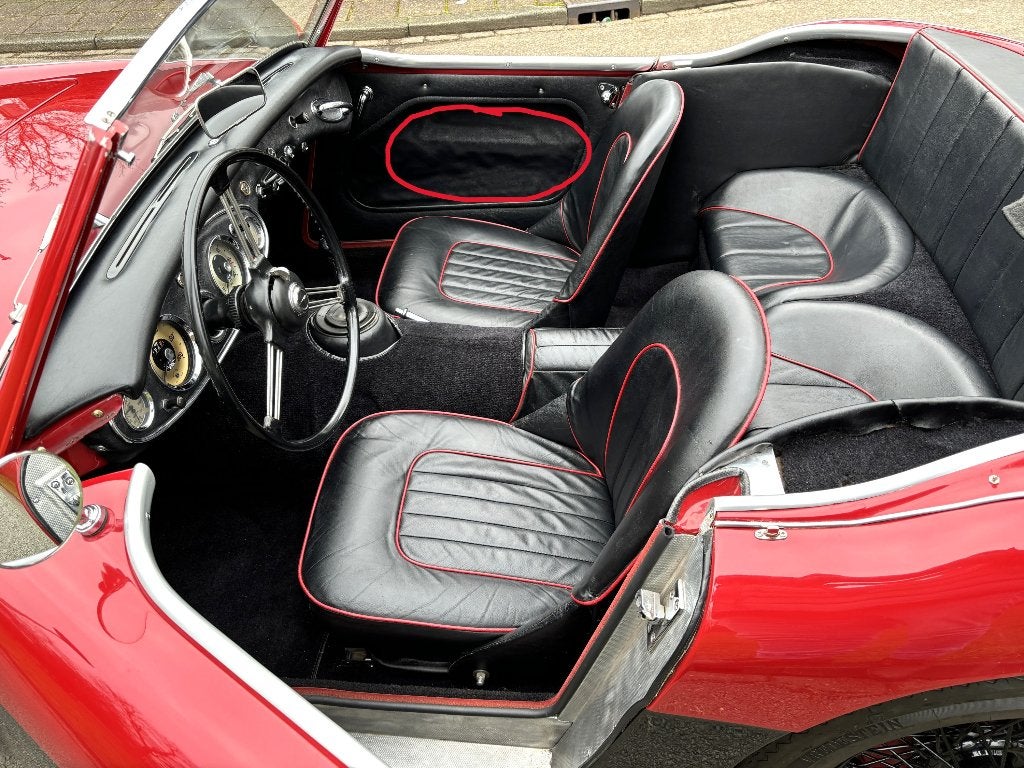 austin healey 100/6 3000 overdrive gerestaureerd., Auto's, Lichtmetalen velgen, 4 zetels, Achterwielaandrijving, Cabriolet