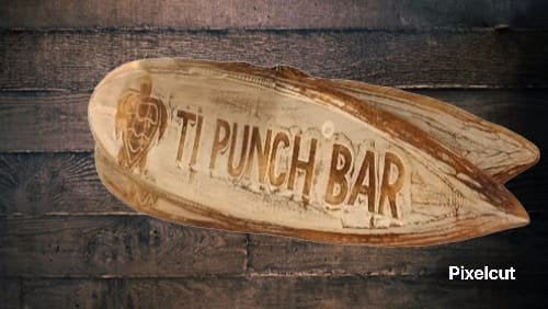 planche murale Tiki bar ti punch bar 100 cm en bois d albesi, Ophalen of Verzenden, Hout