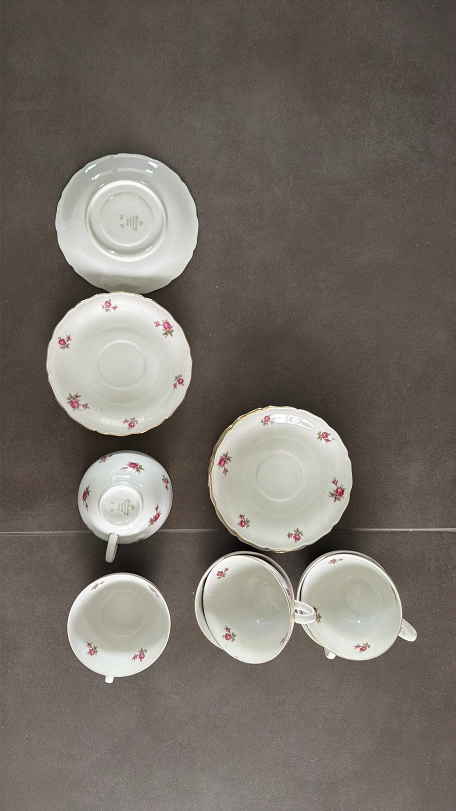 6 Tasses+Soucoupes Porcelaine Seltmann Weiden Bavaria Roses, Antiquités & Art, Antiquités | Services (vaisselle) pièces, Enlèvement