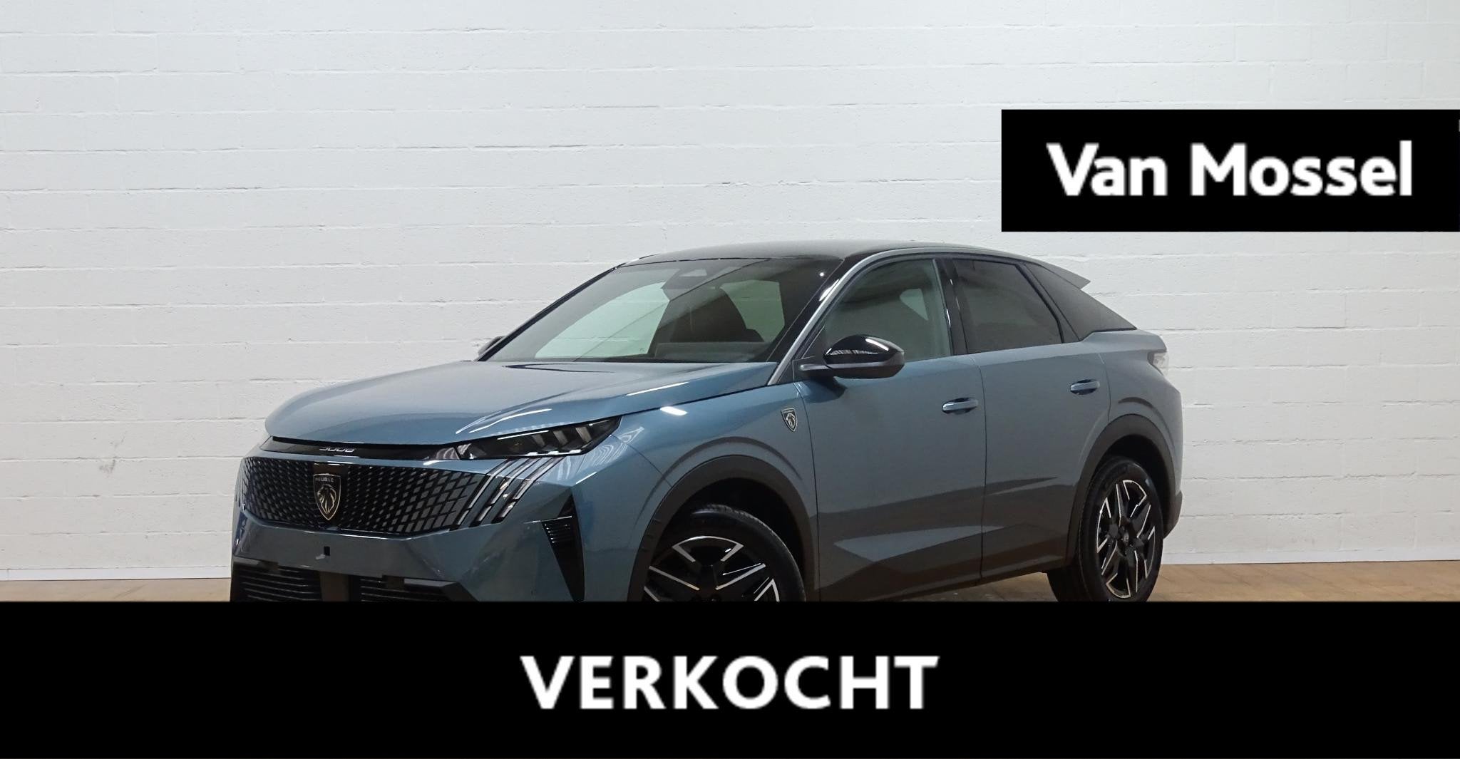 Peugeot 3008 1.2 Hybrid 145 GT+alcantara+pano dak, Auto's, Stof, Gebruikt, 1199 cc, Blauw