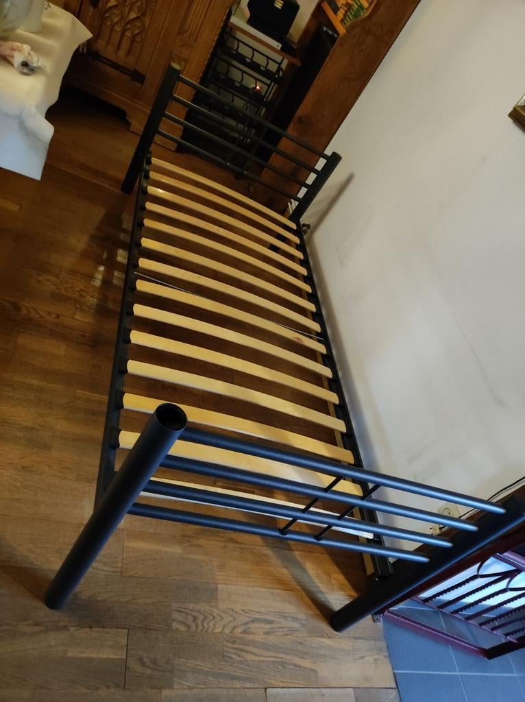 Bed 1 persoon met lattenbodem, Ophalen, Matras