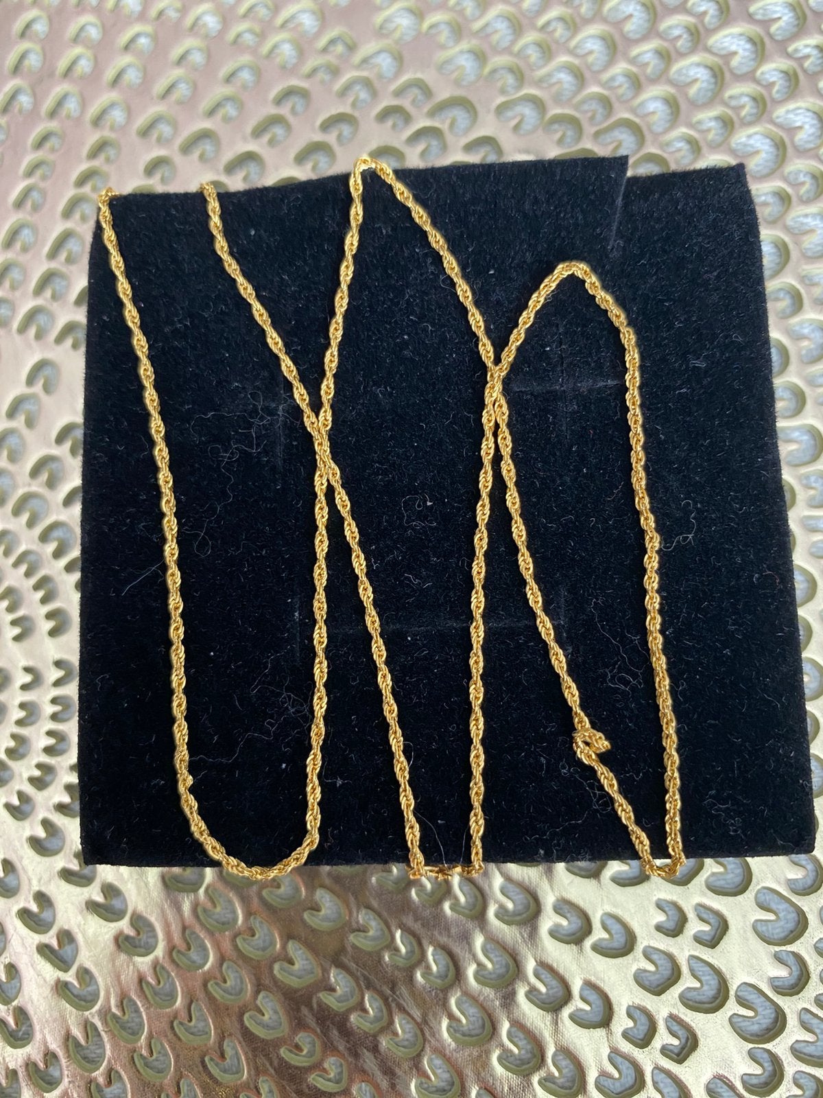 18k gouden halsketting van gevlochten mesh, Ophalen, Zo goed als nieuw, Goud, Goud