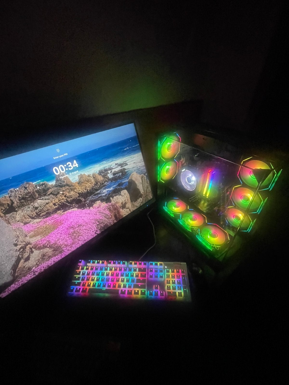 RTX 3070 + Ryzen 7 5800X | 16 Go | 1 To | PC RGB, Enlèvement ou Envoi, Comme neuf
