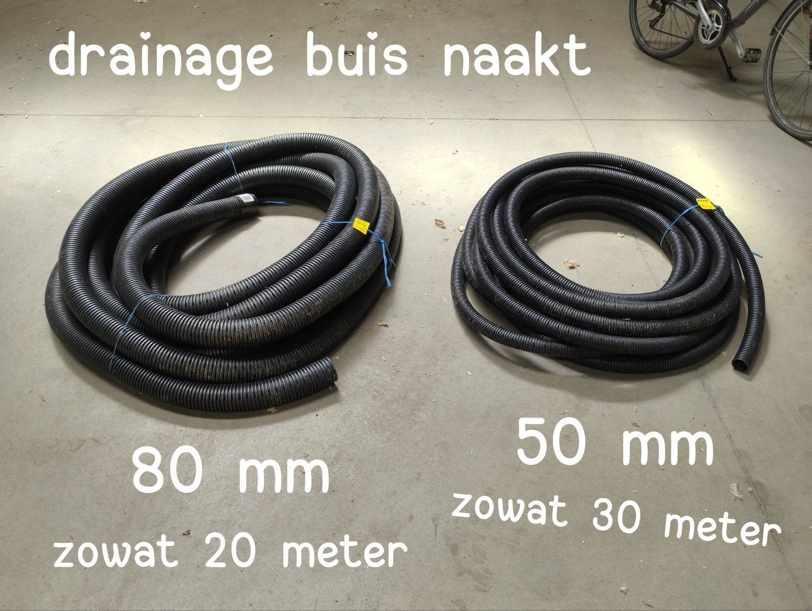 Drainage buis 80 en 50 mm, Ophalen