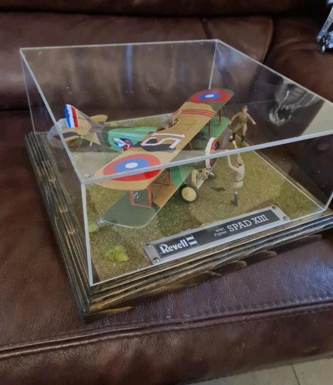 Diorama WWI Fighter Spad XIII,kist 34 op 34cm, vliegtuig,, Hobby en Vrije tijd, Modelbouw | Overige, Ophalen of Verzenden