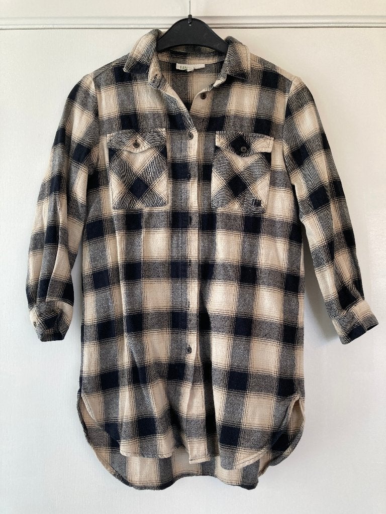 Geruite flanellen blousejurk  - I AM - maat 134, Kinderen en Baby's, Kinderkleding | Maat 140, Gebruikt, Meisje, Jurk of Rok, Ophalen of Verzenden