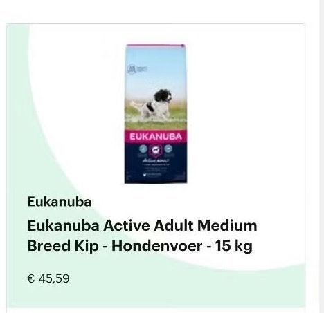 Te koop: hondenbrokken Eukanuba, Enlèvement, Chien