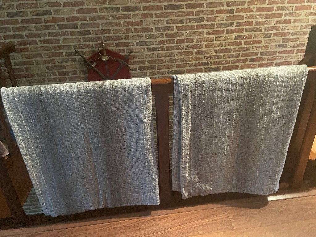 Rideaux décoratifs épais gris, écru et marron, Enlèvement, Utilisé, Brun