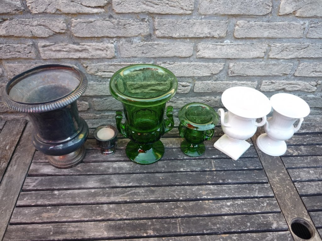 6 vases Médicis pour décoration intérieure ou extérieure, Maison & Meubles, Verre, Enlèvement ou Envoi, Comme neuf, Vert