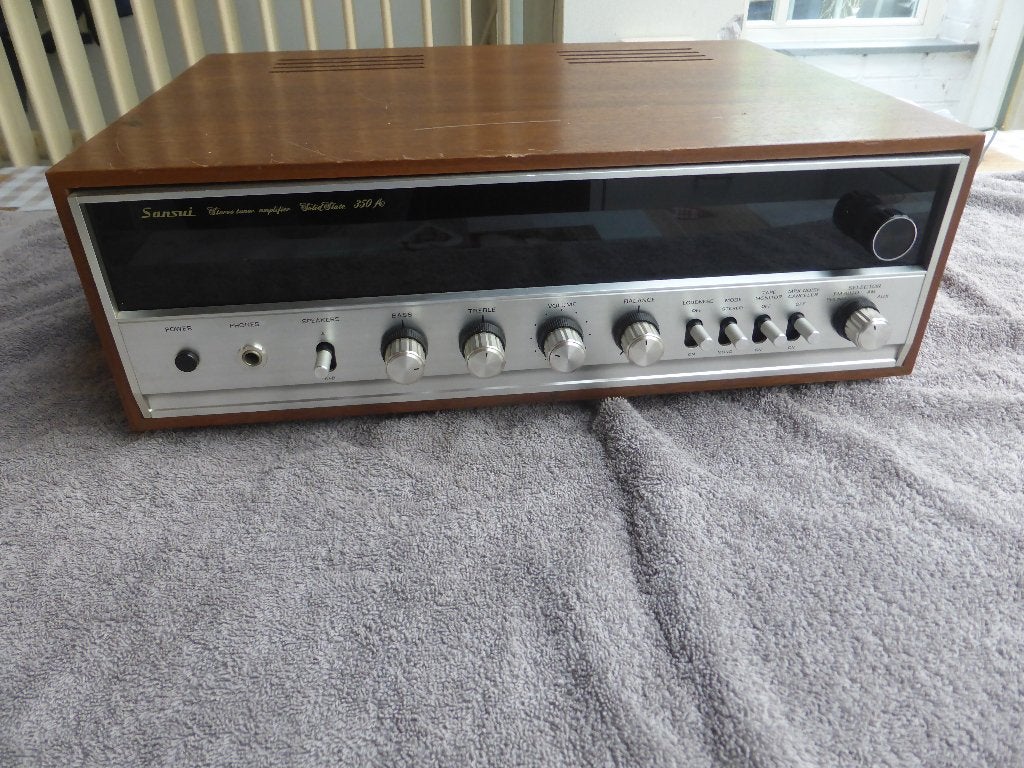 versterker tuner sansui 350A in goede werkende staat, TV, Hi-fi & Vidéo, Enlèvement, Utilisé, Moins de 60 watts