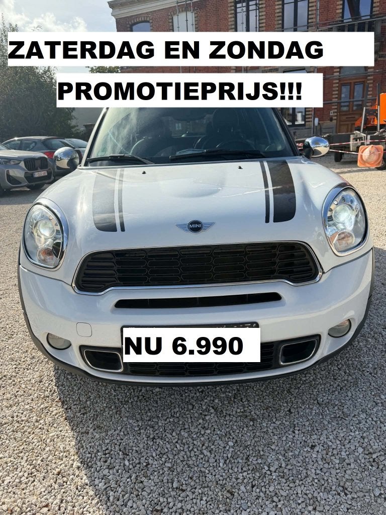MINI COUNTRYMAN 1.6 ( COOPER S ALL 4 )  185 PK 135KM, Auto's, Euro 5, Zwart, 1600 cc, Wit