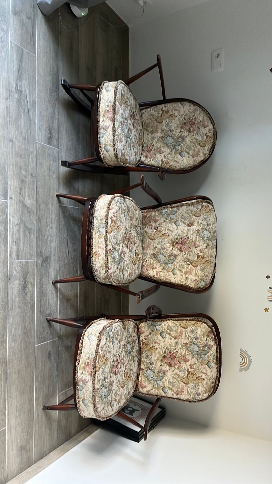 Ercol set stoelen, man vrouw en schommelstoel, Enlèvement