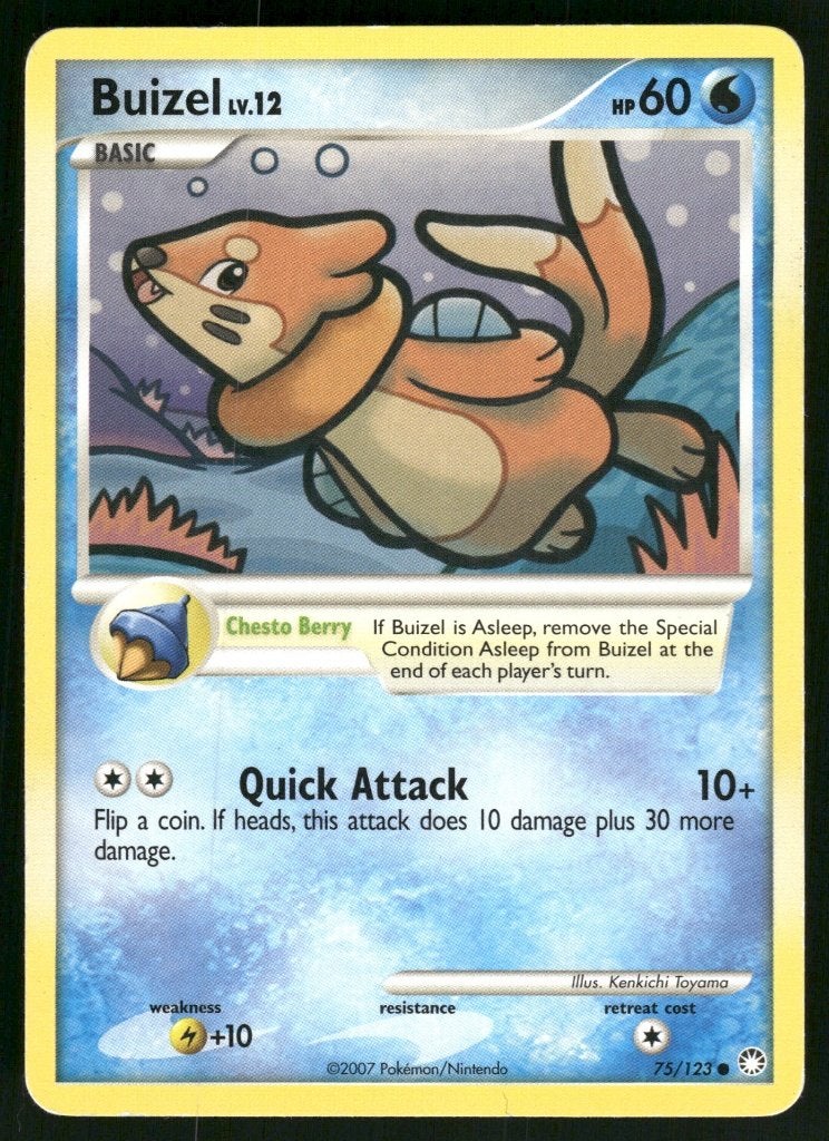 Buizel 75/123 - Mysterious Treasures (NM), Envoi, Utilisé