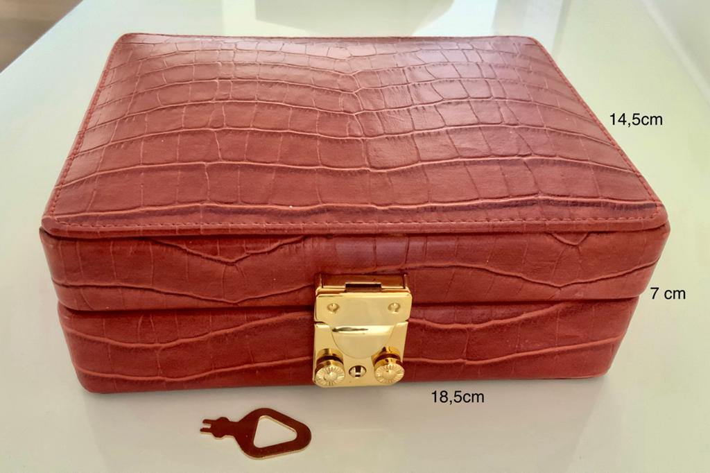 Juwelen/sieradend. leder 2 lagen onderverd., sleutel, p/stuk, Bijoux, Sacs & Beauté, Enlèvement, Comme neuf