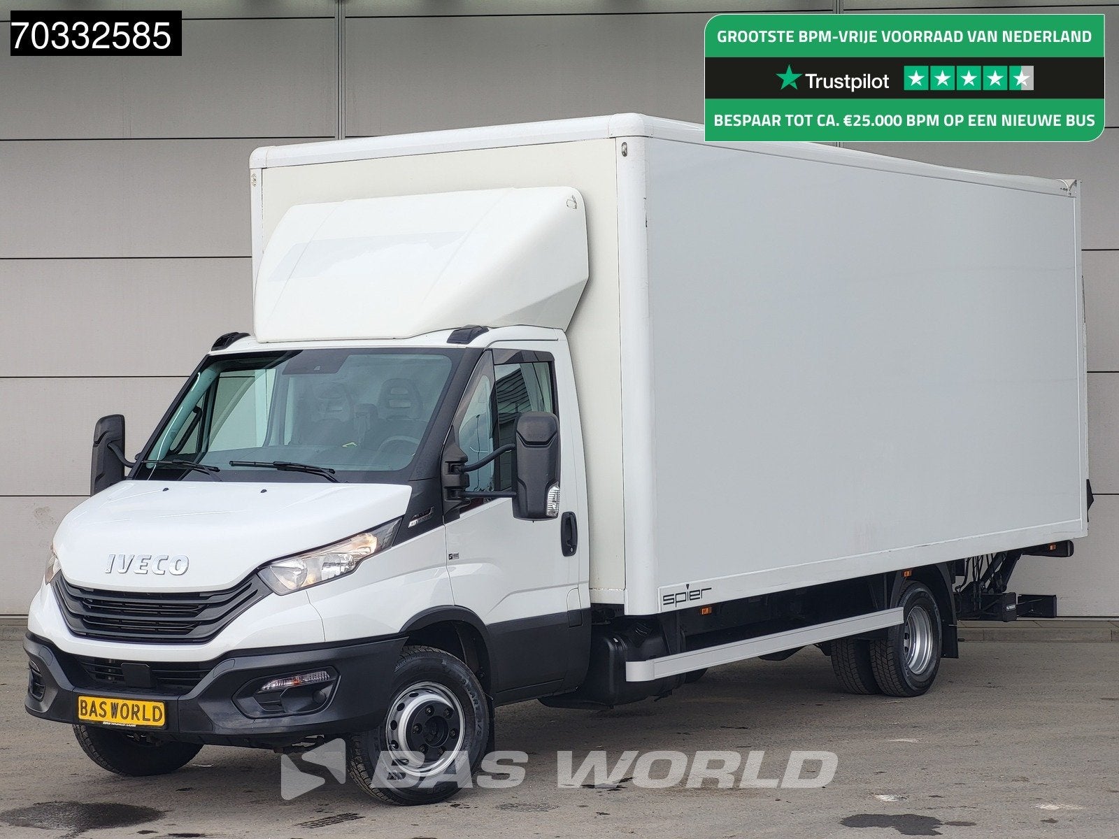 Iveco Daily 72C21 3.0L Automaat 1000KG Laadklep Luchtvering, Auto's, Stof, Gebruikt, Euro 6, 4 cilinders
