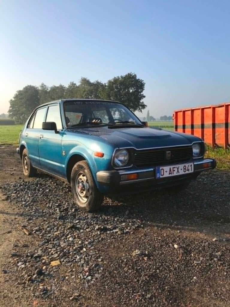 Honda civic 1978 oltimer, Auto's, Honda, Voorwielaandrijving, Stof, 4 cilinders, Blauw