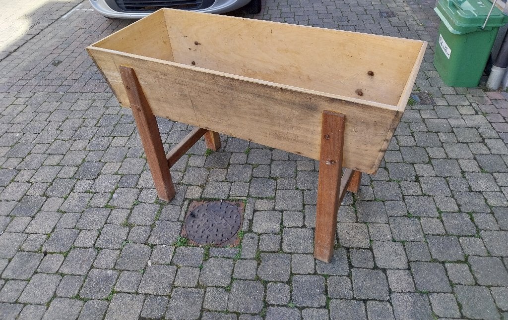 Oude trog / meelbak / kruidenbak / plantenbak / bloemenbak, Tuin en Terras, Ophalen, Gebruikt, 100 cm of meer, Binnen