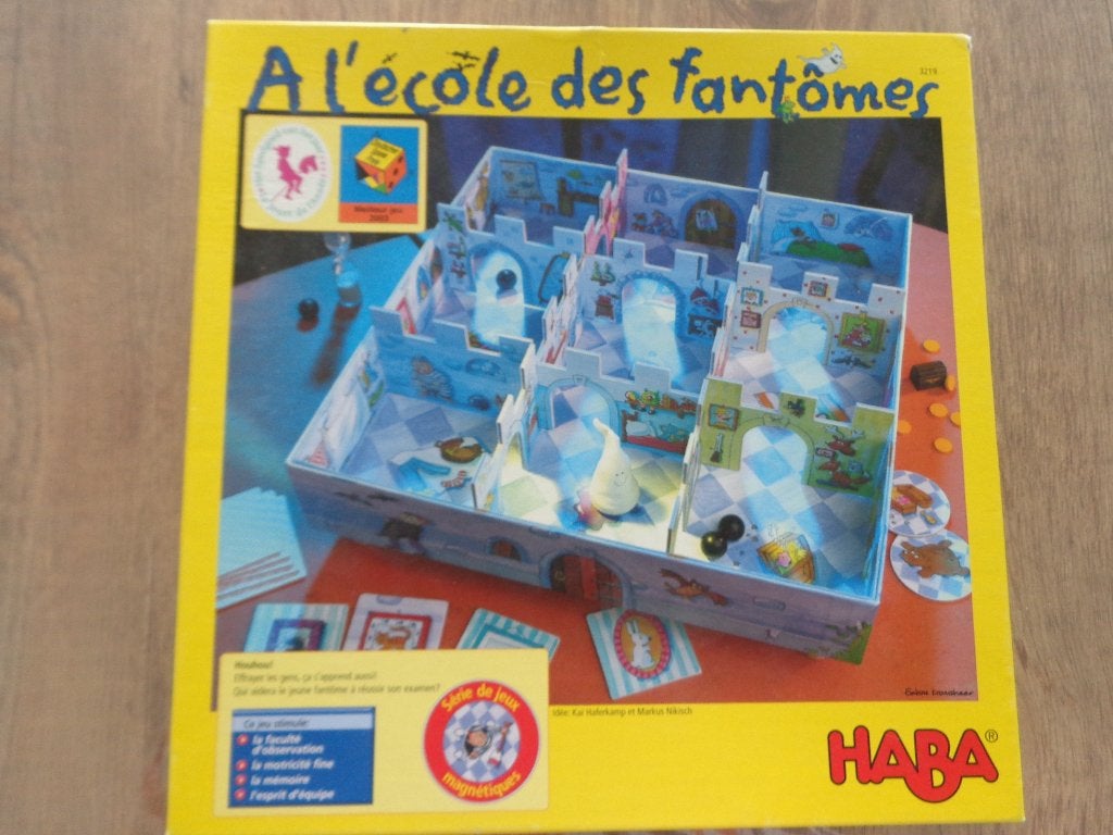 Jeu HABA - A l'Ecole des Fantômes, Hobby & Loisirs créatifs, Cinq joueurs ou plus, Enlèvement ou Envoi, Comme neuf, Haba