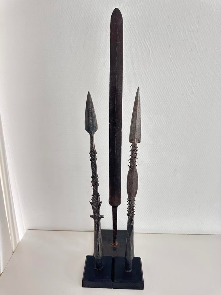 Antieke Speerpunten Afrikaanse kunst coll. Antropoloog, Antiek en Kunst, Kunst | Niet-Westerse kunst, Verzenden