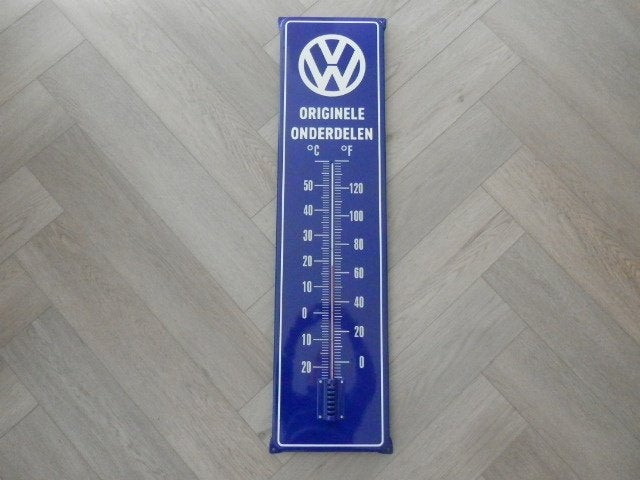 Thermometer VW emaille van Langcat, 1m. x 0.25 m., Verzamelen, Ophalen, Nieuw, Auto's