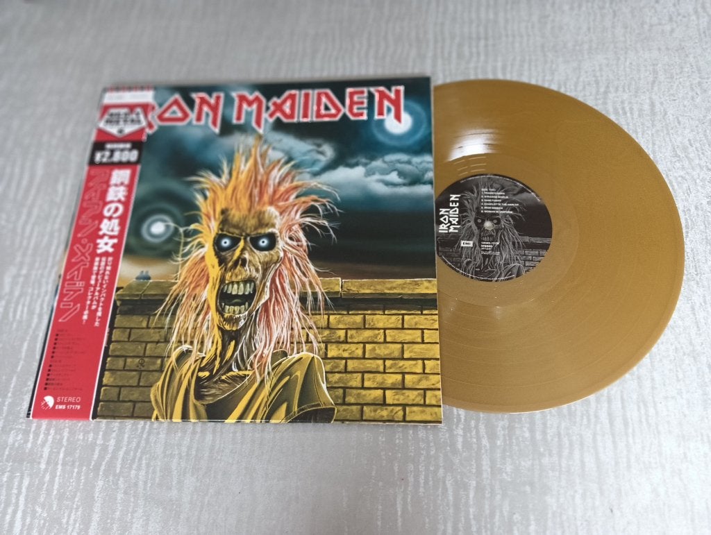 Iron Maiden  Lp  Iron Maiden - gold vinyl, Cd's en Dvd's, LP, Heavy metal, Ophalen of Verzenden, Zo goed als nieuw