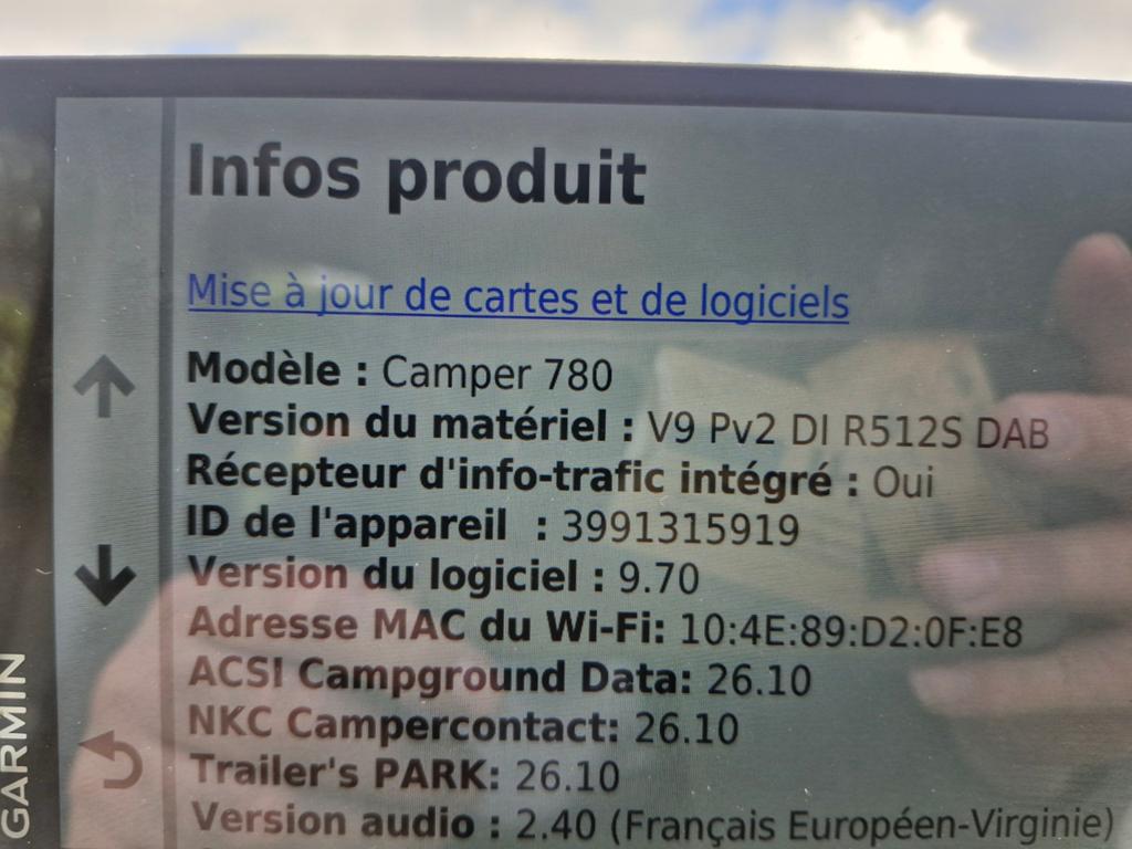 Garmin camper 780, Enlèvement ou Envoi