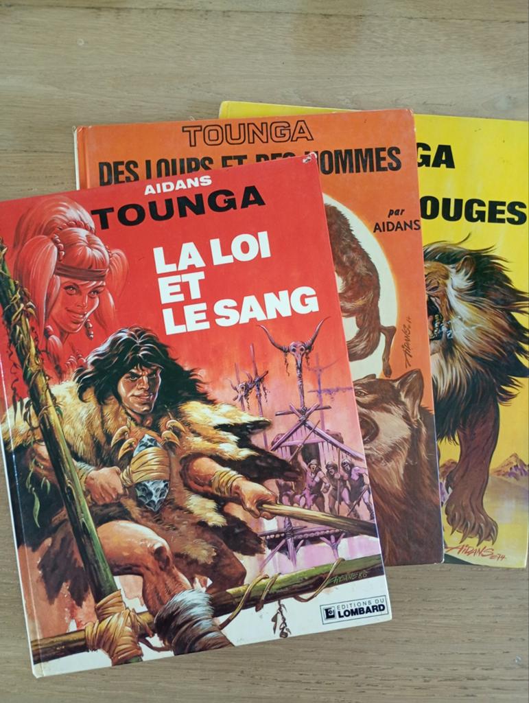 Lot Tounga 15 EO + 2 & 3 Aidans état moyen, Livres, BD, Plusieurs BD, Enlèvement ou Envoi, Utilisé, Aidans
