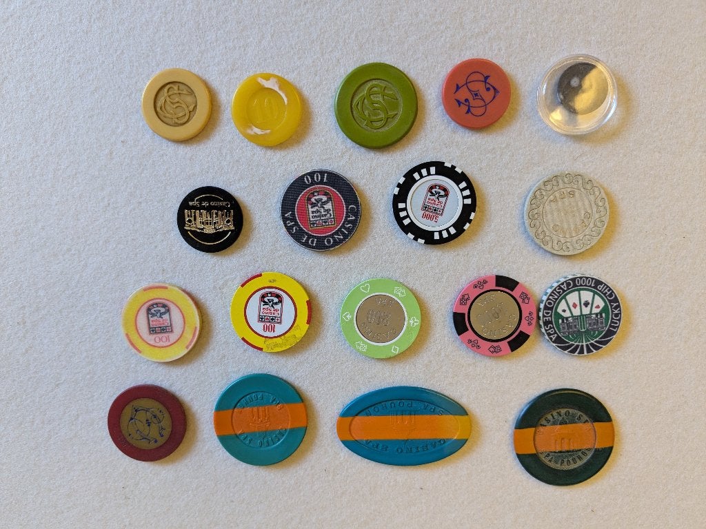 Casino chips jetons fiches België, Collections, Enlèvement ou Envoi, Utilisé