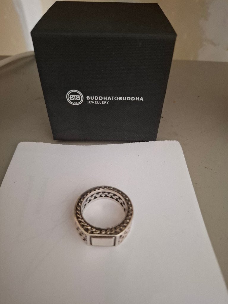 Zilver ring buddha to buddha Julius Nieuw, Neuf, Femme ou Homme, Argent, Argent