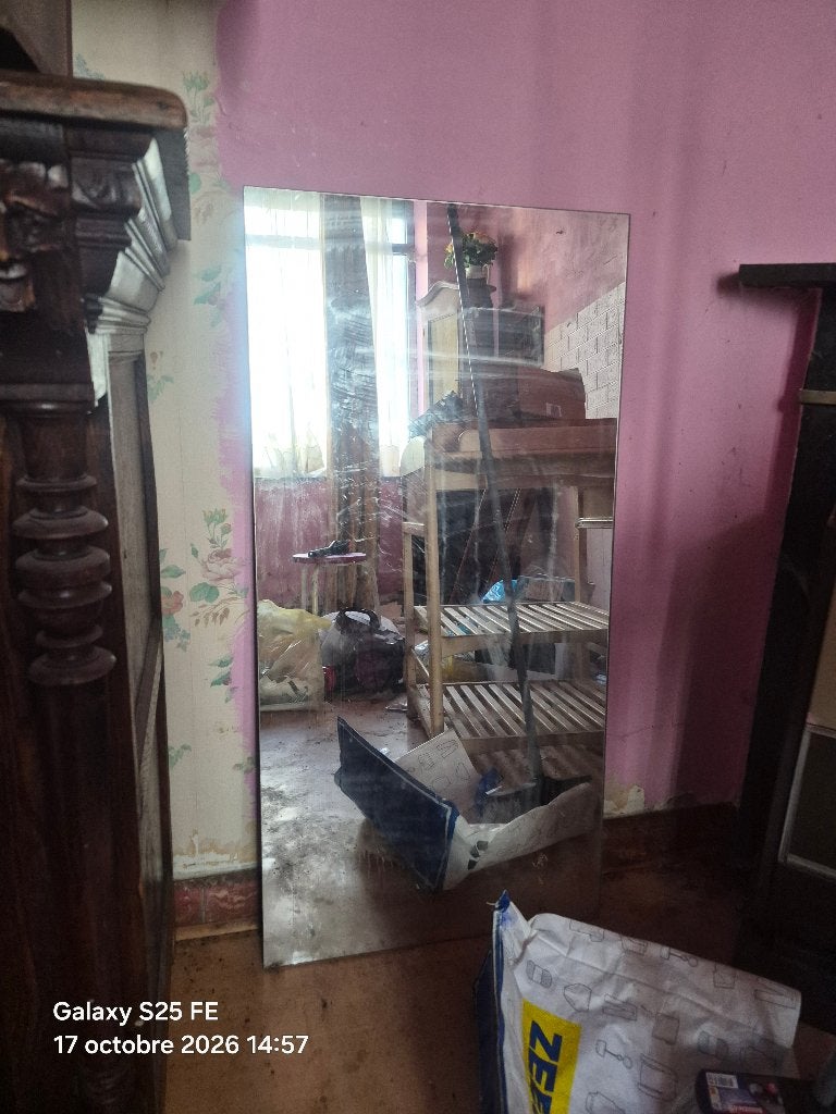 *Grand miroir mural - 20€ - Ixelles 1050*, Maison & Meubles, Enlèvement, Utilisé