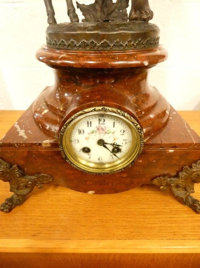 Grande horloge de cheminée A.D. Mougin « Eugene Marioton », Antiquités & Art, Enlèvement
