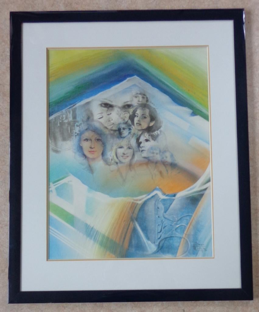 ROGER VAN BELLEGHEM / GEZICHTEN / ORIGINEEL WERK / 98x80cm, Enlèvement