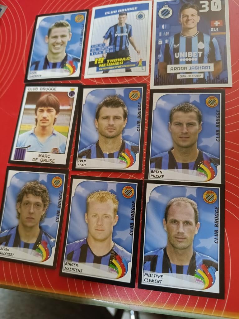 Stickers 9 stuks Club Brugge, Collections, Enlèvement ou Envoi