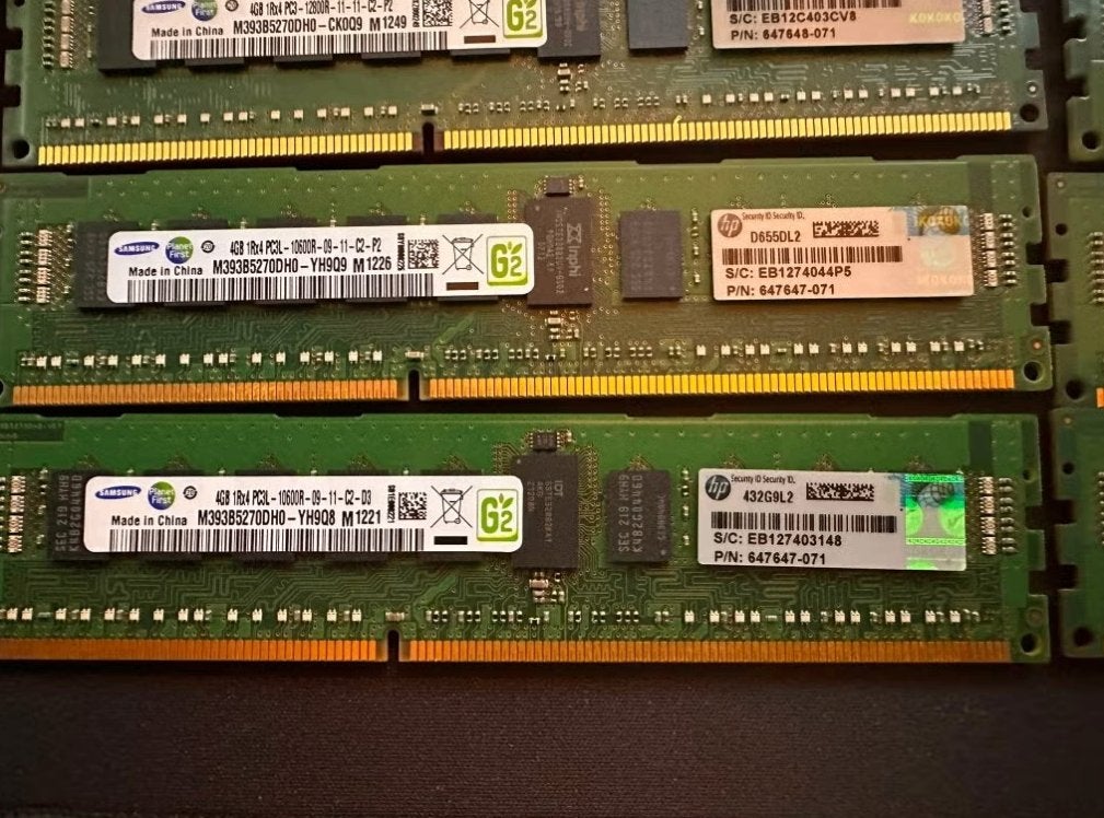 18x HPE SmartMemory 4GB DDR3 ECC 647647-071, Computers en Software, RAM geheugen, Gebruikt, Server, DDR3, Ophalen of Verzenden