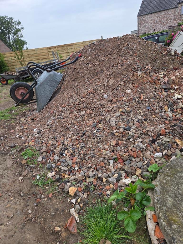 Onderfunderingsmateriaal -gebroken steenpuin, Tuin en Terras, Grind, Keien en Split, Ophalen