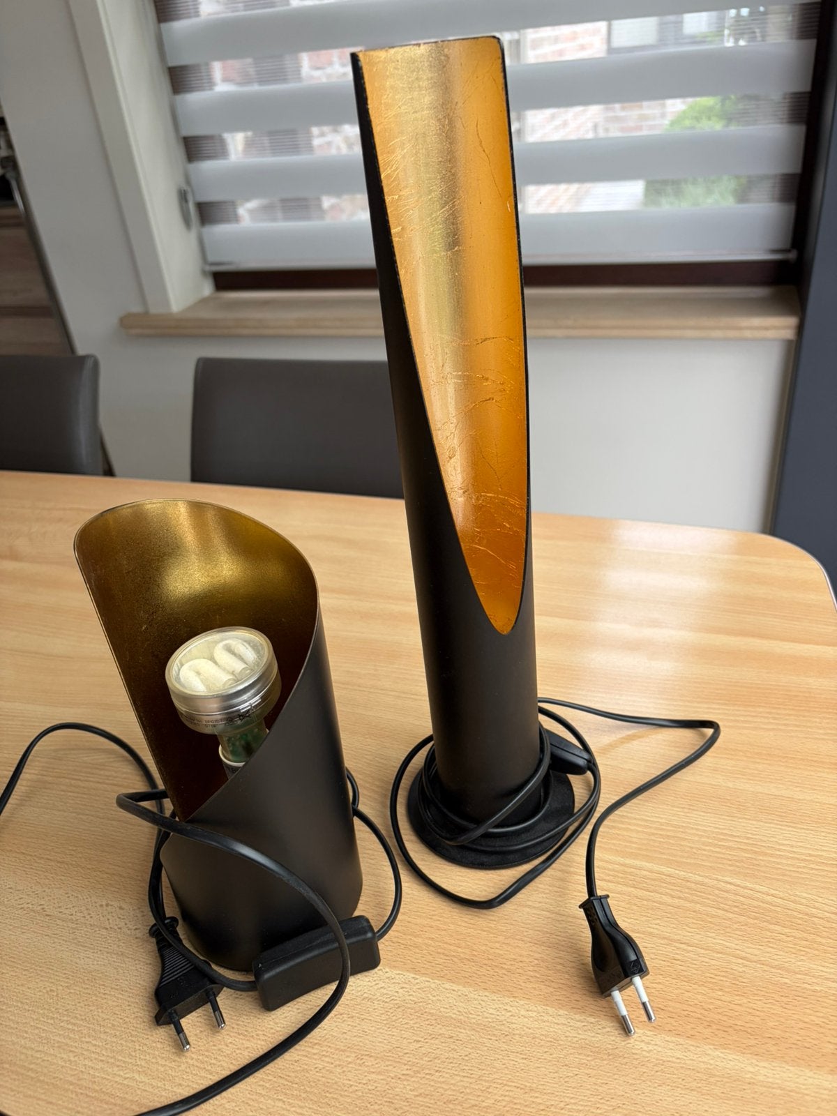 Set staanlampen, Huis en Inrichting, Zwart, Ophalen, Gebruikt