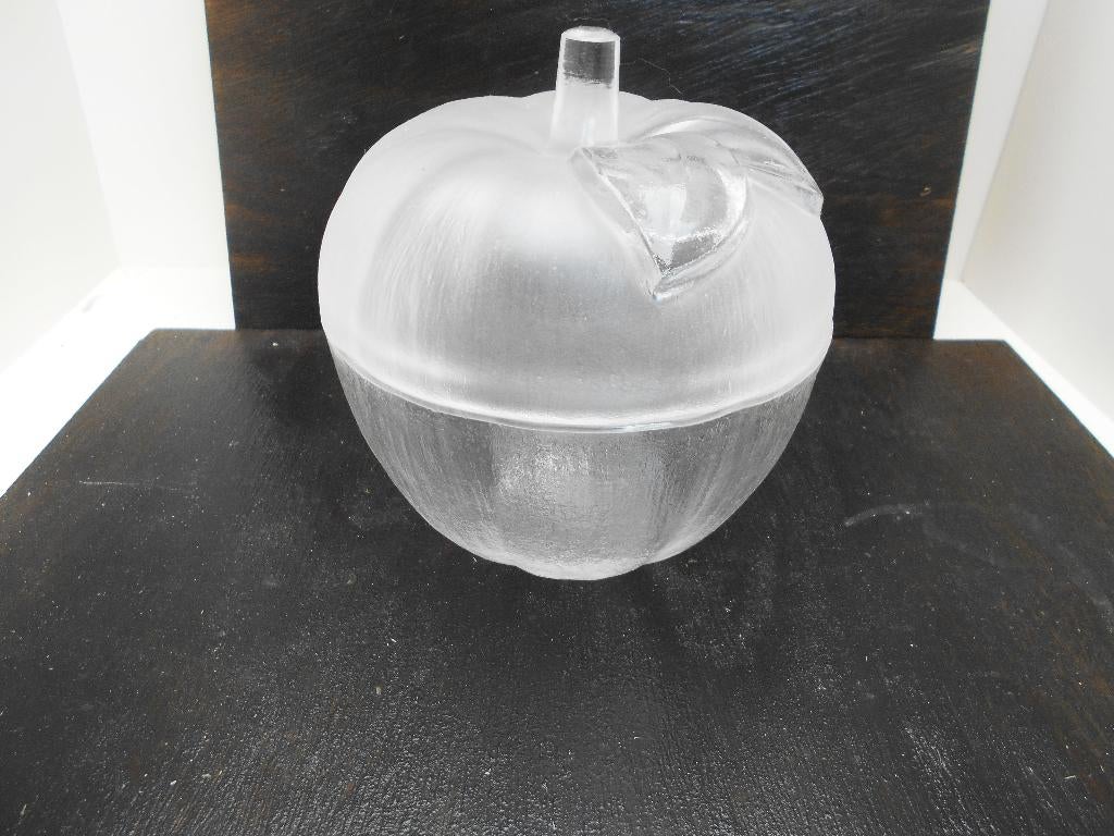 jolie bonbonnière en cristal en forme de pomme, Ophalen of Verzenden