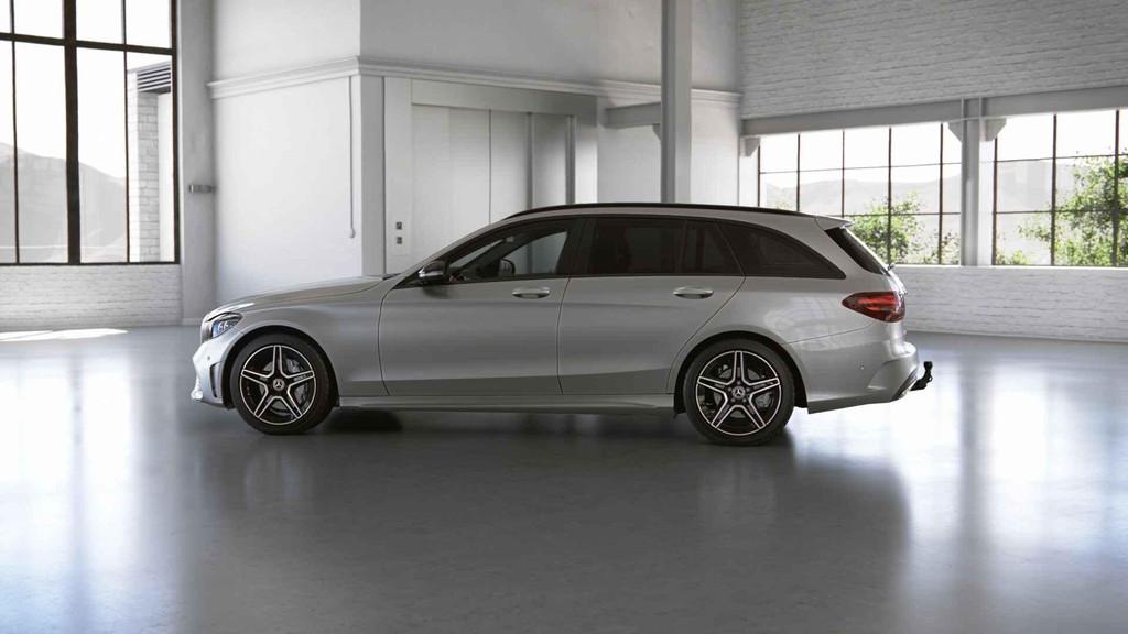 Mercedes-Benz C-klasse 220 D Break AMG Line Night Pack | Pan, Auto's, Automaat, Achterwielaandrijving, Zwart, 4 cilinders