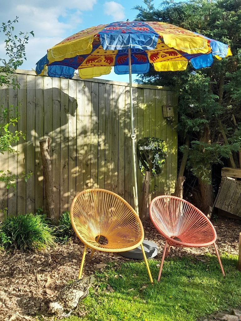 Indische parasol, Ophalen, Zo goed als nieuw, Kantelbaar