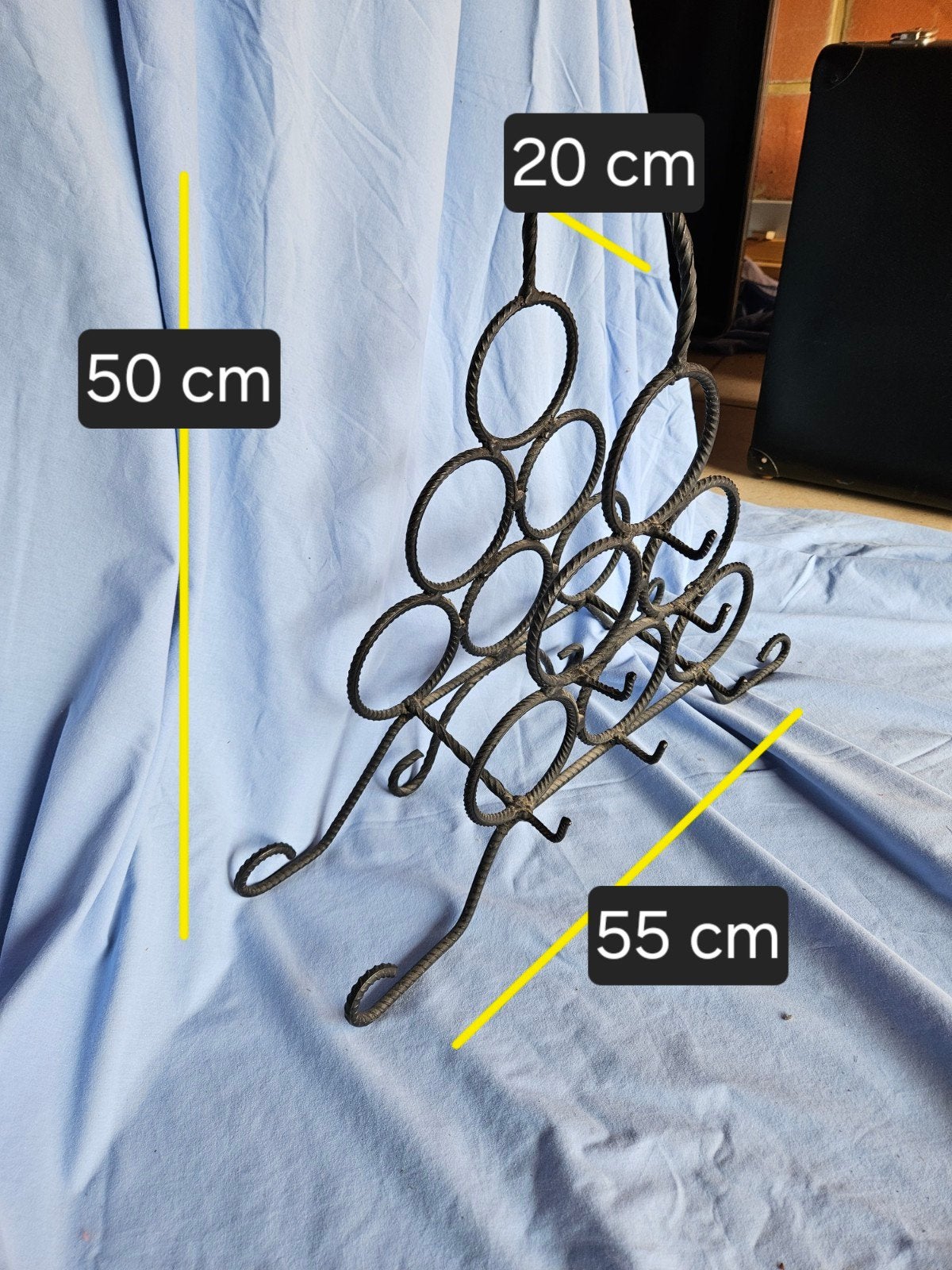 Porte bouteilles en fer forgé, Enlèvement, Utilisé